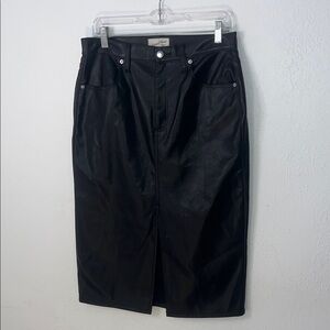 Universal Thread Black Faux Leather Skirt